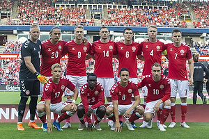 Kasper Schmeichel (Danmark), Yussuf Poulsen (Danmark), Nicolai Jrgensen (Danmark), Henrik Dalsgaard (Danmark), Andreas Christensen (Danmark), Simon Kjr, anfrer (Danmark), William Kvist Jrgensen (Danmark), Jens Stryger Larsen (Danmark), Pione Sisto (Danmark), Thomas Delaney (Danmark), Christian Eriksen (Danmark)