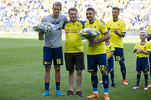 Nikolai Laursen (Brndby IF), Lasse Hjorth, formand (Brndby Support) , Josip Radosevic (Brndby IF)