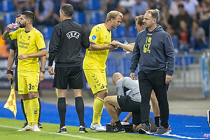 Anthony Jung (Brndby IF), Paulus Arajuuri (Brndby IF), Alexander Zorniger, cheftrner (Brndby IF)