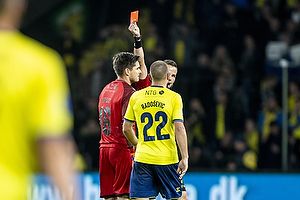 Benjamin Bellot (Brndby IF), Josip Radosevic (Brndby IF), Morten Krogh, dommer