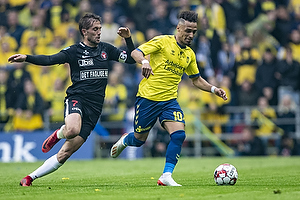Jakob Poulsen, anfrer (FC Midtjylland), Hany Mukhtar (Brndby IF)