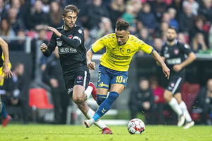 Hany Mukhtar (Brndby IF), Jakob Poulsen, anfrer (FC Midtjylland)