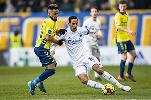 Carlos Zeca, anfrer (FC Kbenhavn), Hany Mukhtar (Brndby IF)