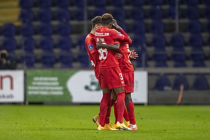 Pione Sisto (FC Midtjylland), Frank Onyeka (FC Midtjylland), Anders Dreyer (FC Midtjylland) 