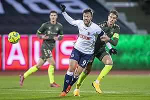 Patrik Mortensen  (Agf), Andreas Maxs, anfrer (Brndby IF)