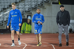 Andreas Maxs (Brndby IF), Kevin Mensah (Brndby IF), Carsten V. Jensen, fodbolddirektr (Brndby IF)