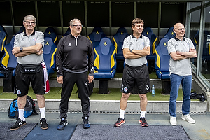Viggo Jensen, cheftrner  (Superliga Allstars), Mogens Kreutzfeldt  (Superliga Allstars), Simon Rasmussen, holdleder  (Superliga Allstars), Allan Poulsen, holdleder  (Superliga Allstars)