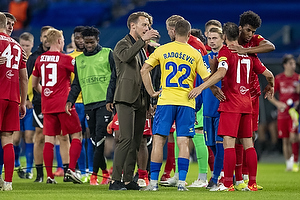 Josip Radosevic  (Brndby IF), Matthias Jaissle, cheftrner  (FC Salzburg)