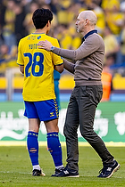 Yuito Suzuki  (Br�ndby IF), Jesper S�rensen, cheftr�ner  (Br�ndby IF)