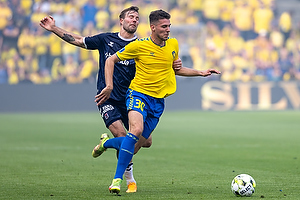 Jordi Vanlerberghe  (Br�ndby IF), Patrik Mortensen, anf�rer  (Agf)