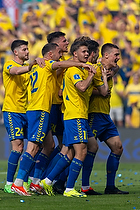 Rasmus Lauritsen, målscorer (Brøndby IF), Filip Bundgaard (Brøndby IF), Josip Radosevic (Brøndby IF), Marko Divkovic (Brøndby IF)