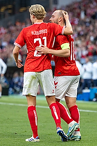 Andreas Cornelius  (Danmark), Christian Eriksen, m�lscorer  (Danmark)