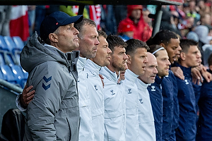 Kasper Hjulmand, cheftr�ner  (Danmark), Morten Wieghorst, assistenttr�ner  (Danmark)