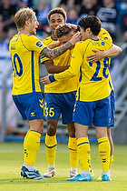 Clement Bischoff, m�lscorer  (Br�ndby IF), Yuito Suzuki  (Br�ndby IF), Daniel Wass  (Br�ndby IF)