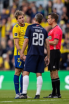 Nicolai Vallys  (Brndby IF), Lasse Graagaard, Dommer, Andr Rmer  (Randers FC)