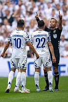 Morten Krogh, dommer, Giorgi Gocholeishvili  (FC K�benhavn), Mohamed Elyounoussi  (FC K�benhavn)