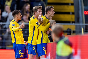 Mileta Rajovic, målscorer (Brøndby IF), Nicolai Vallys (Brøndby IF), Clement Bischoff (Brøndby IF)