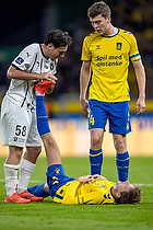 Nicolai Vallys (Brøndby IF), Aral Simsir (FC Midtjylland), Jacob Rasmussen, anfører (Brøndby IF)