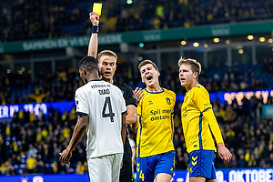 Jacob Karlsen, Dommer, Jacob Rasmussen (Brøndby IF), Nicolai Vallys (Brøndby IF), Ousmane Diao (FC Midtjylland)
