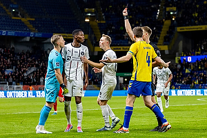 Ousmane Diao (FC Midtjylland), Patrick Pentz (Brøndby IF), Jacob Rasmussen (Brøndby IF), Jacob Karlsen, Dommer