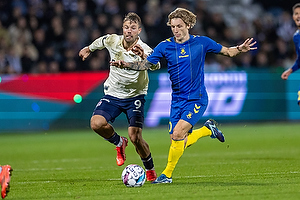 Patrik Mortensen, anf�rer  (Agf), Daniel Wass  (Br�ndby IF)