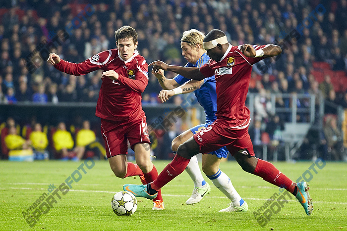 Jores Okore (FC Nordsjlland), Fernando Torres (Chelsea FC), Ivan Runje (FC Nordsjlland)