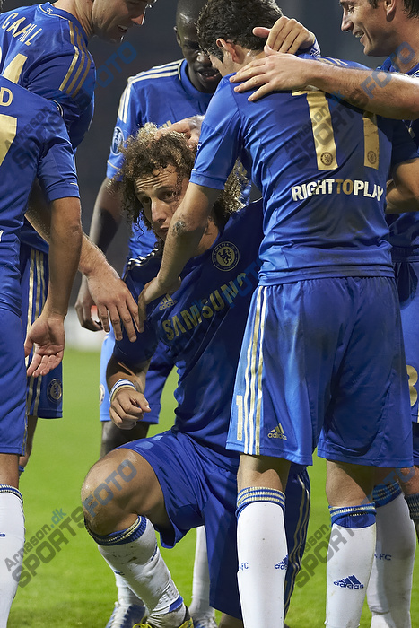 David Luiz, mlscorer (Chelsea FC), Frank Lampard, anfrer (Chelsea FC), Oscar (Chelsea FC)