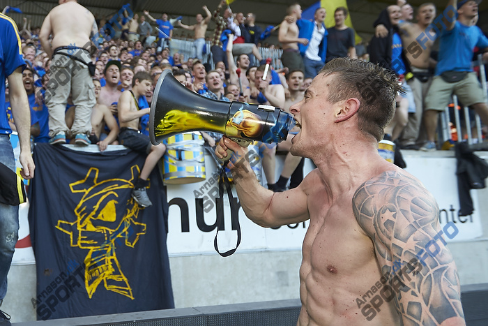 Mikkel Thygesen (Brndby IF) taler til fans