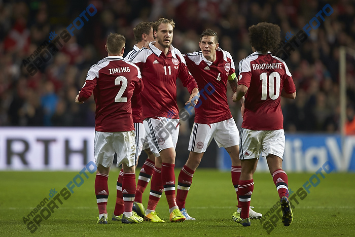 Nicklas Bendtner, mlscorer (Danmark), Daniel Agger, anfrer (Danmark), Niki Zimling (Danmark), Martin C. Braithwaite (Danmark)