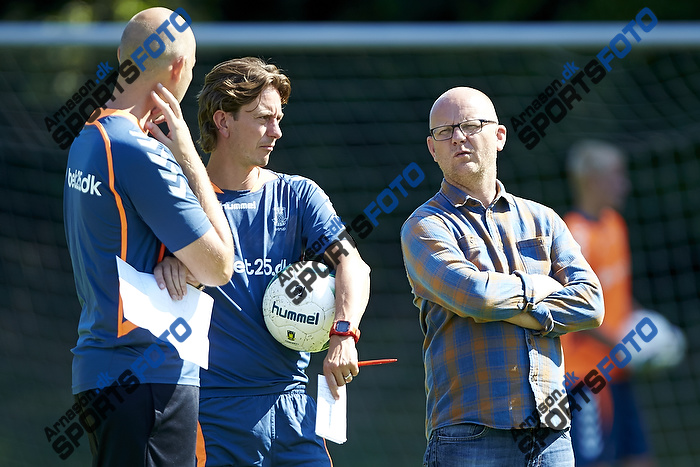 Claus Nrgaard, assistenttrner (Brndby IF), Thomas Frank, cheftrner (Brndby IF), Per Rud, sportschef (Brndby IF)