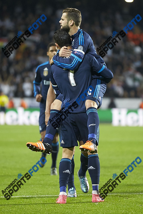 Cristiano Ronaldo, anfrer, mlscorer (Real Madrid CF), Nacho (Real Madrid CF)